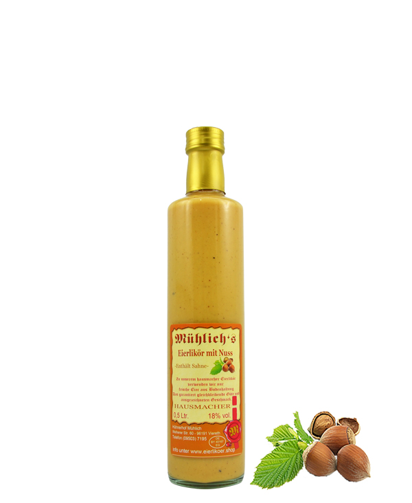 Eierlikör mit Nuss 0.5 Liter Eierlikör mit Nuss