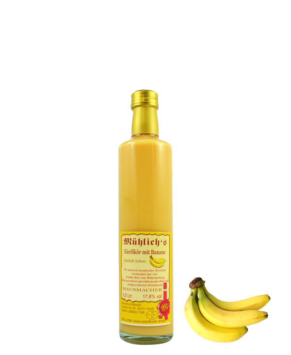 Eierlikör mit Banane 0.5 Liter Eierlikör mit Banane