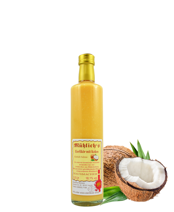 Eierlikör mit Kokos 0.5 Liter Eierlikör mit Kokos